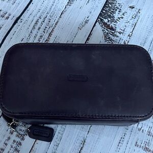 90s Vintage COACH Chubby Travel Cosmetic Jewelry Case with Mirror #6925 verified
